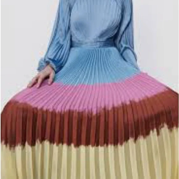 (85Y) ❤️ BNWT JONATHAN SIMKHAI SUZIE DRESS IN HYDRANGEA DIP DYE - Picture 1 of 14